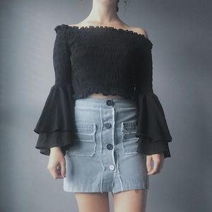 Off the Shoulder Crop Top